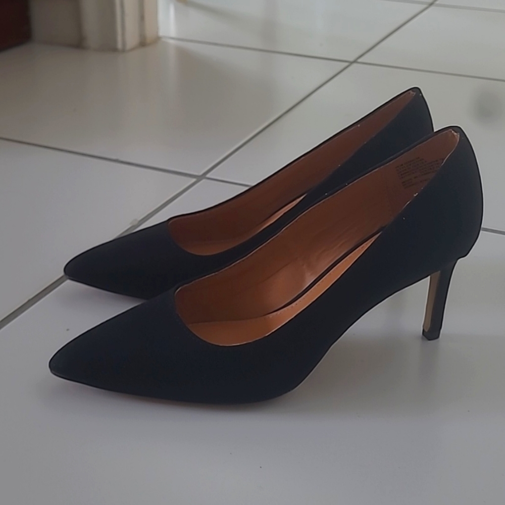 J. Crew black suede pumps